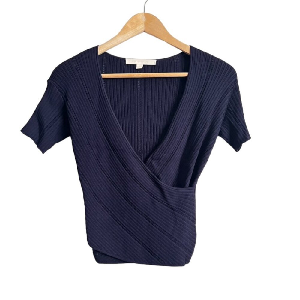 Jonathan Simkhai faux wrap Ribbed Shirt top